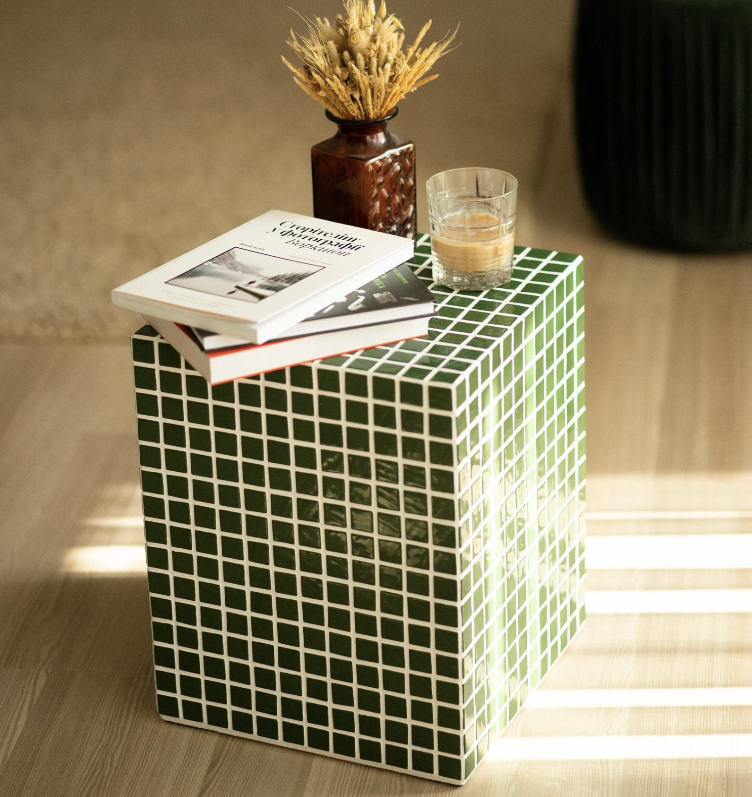 Custom tiled furniture